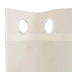 vidaXL Gordijnen van voile met ringen - Crème - 140x225 cm - Stof - 2 Stuks
