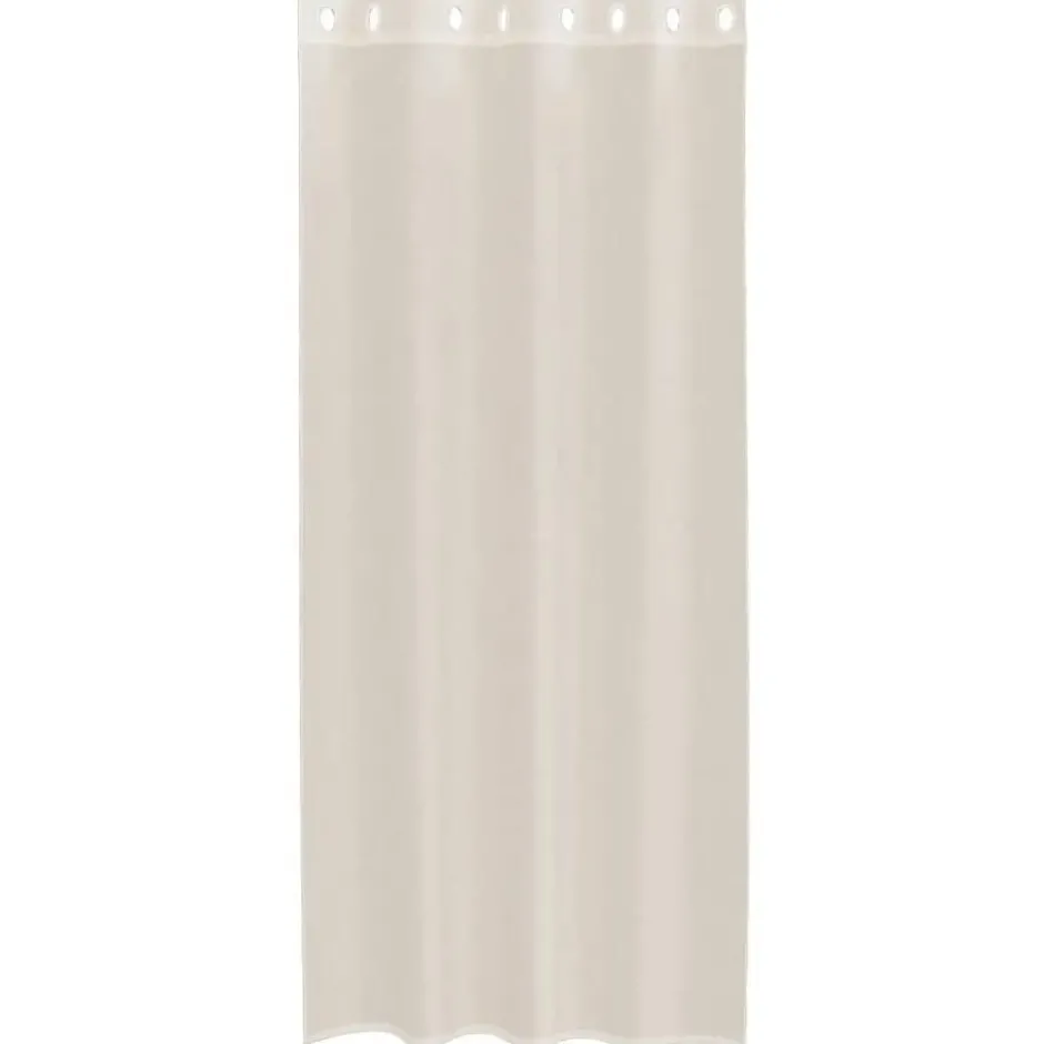 vidaXL Gordijnen van voile met ringen - Wit - 140x260 cm - Stof - 2 Stuks