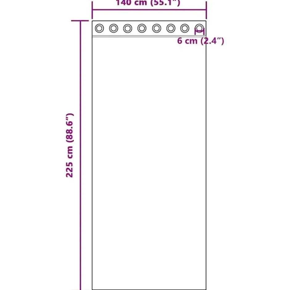 vidaXL Gordijnen van voile met ringen - Wit - 140x260 cm - Stof - 2 Stuks