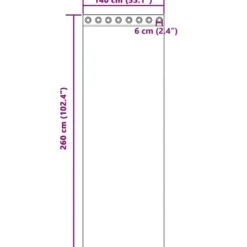 vidaXL Gordijnen van voile met ringen - Bruin - 140x260 cm - Stof - 2 Stuks