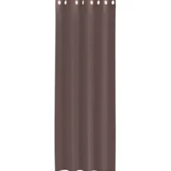 vidaXL Gordijnen van voile met ringen - Bruin - 140x260 cm - Stof - 2 Stuks