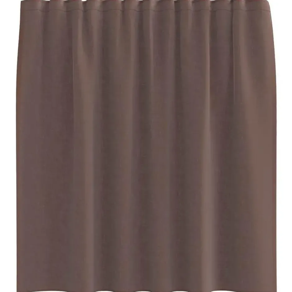 vidaXL Gordijnen van voile met roedezakken - Bruin - 140x140 cm - Stof - 2 Stuks