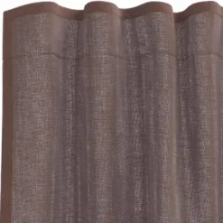 vidaXL Gordijnen van voile met roedezakken - Bruin - 140x140 cm - Stof - 2 Stuks