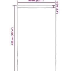 vidaXL Gordijnen van voile met roedezakken - Wit - 140x260 cm - Stof - 2 Stuks