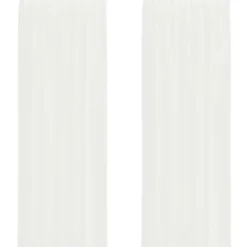 vidaXL Gordijnen van voile met roedezakken - Wit - 140x260 cm - Stof - 2 Stuks