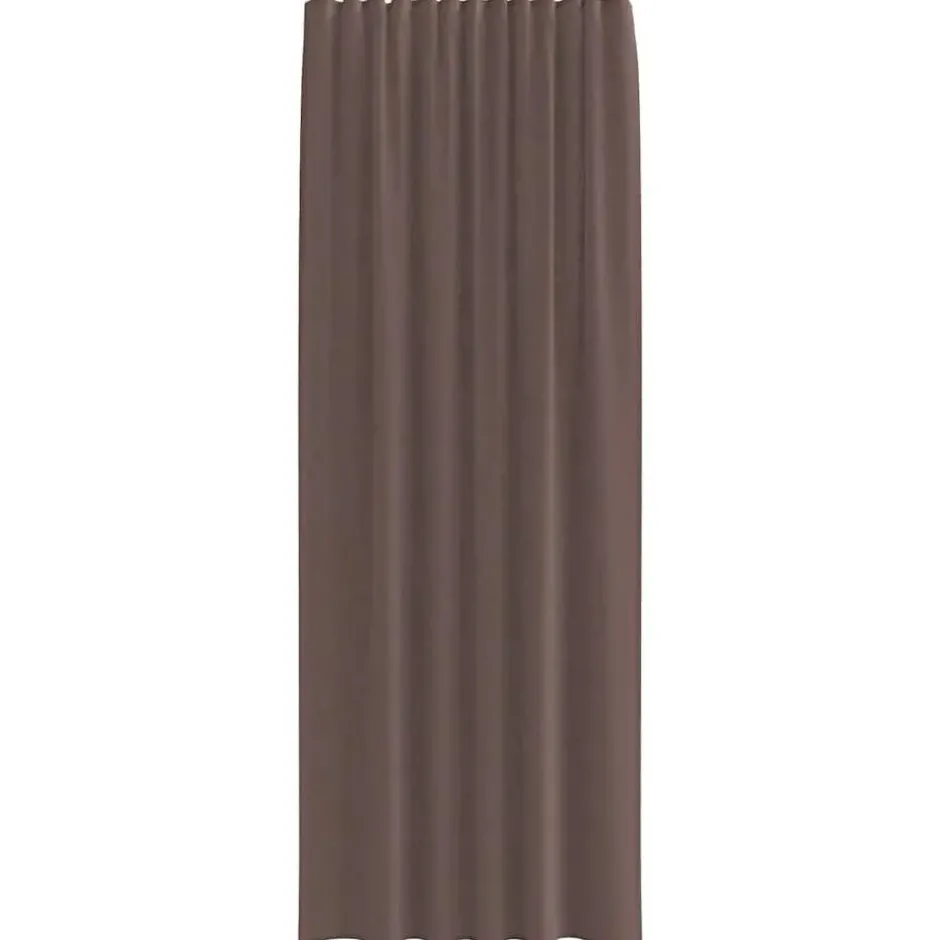 vidaXL Gordijnen van voile met roedezakken - Bruin - 140x260 cm - Stof - 2 Stuks