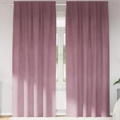 vidaXL Gordijnen - Verduisterend - Donkerroze - 140x225 cm - Fluweel - 2 Stuks