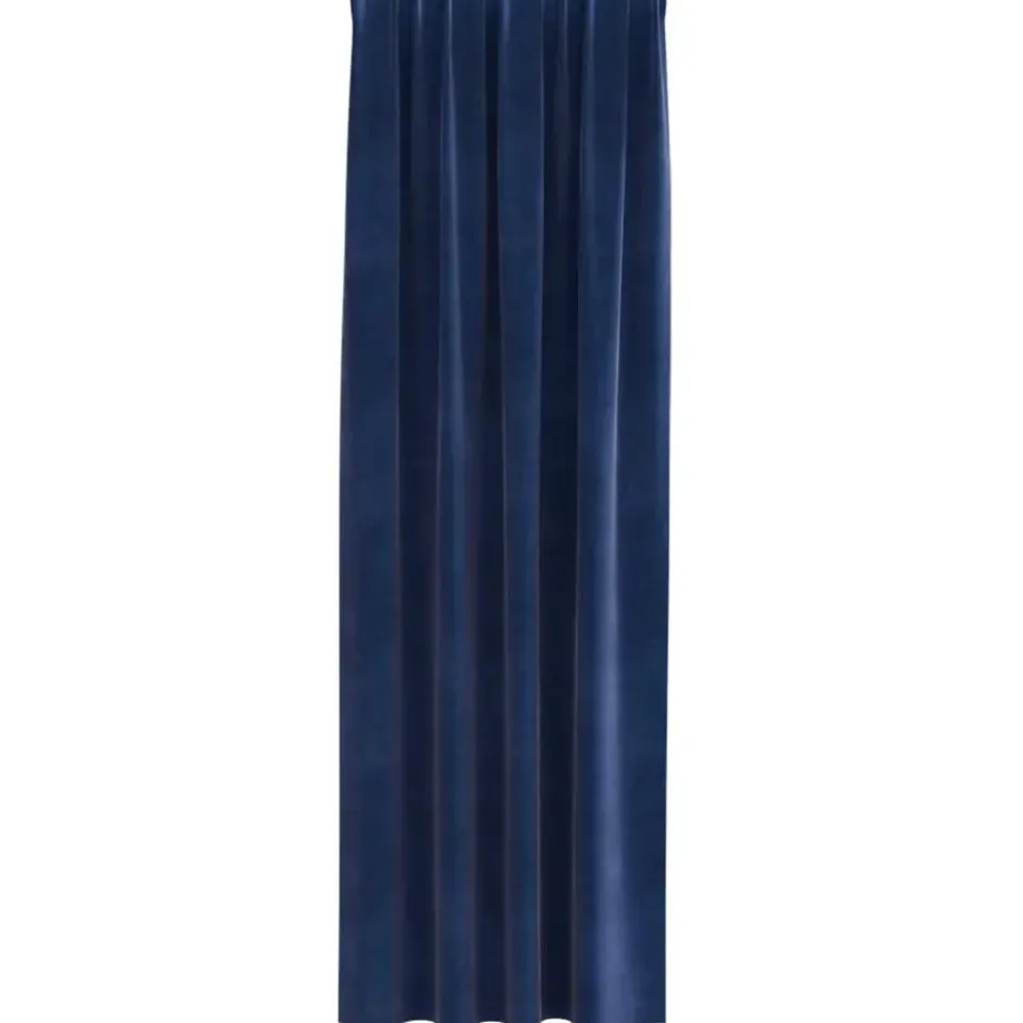 vidaXL Gordijnen - Verduisterend - Donkerblauw - 140x225 cm - Fluweel - 2 Stuks