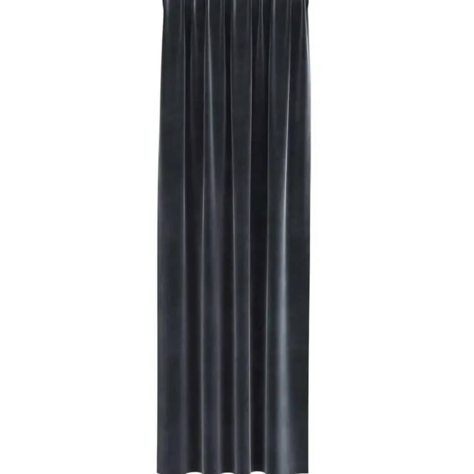 vidaXL Gordijnen - Verduisterend - Donkergrijs - 140x225 cm - Fluweel - 2 Stuks
