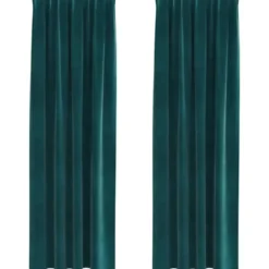 vidaXL Gordijnen - Verduisterend - 140x245 cm - Donkergroen - Fluweel - 2 Stuks