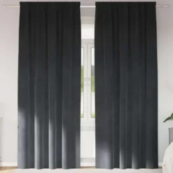 vidaXL Gordijnen - Verduisterend - Lichtgrijs Fluweel - 140x260 cm - 2 St.