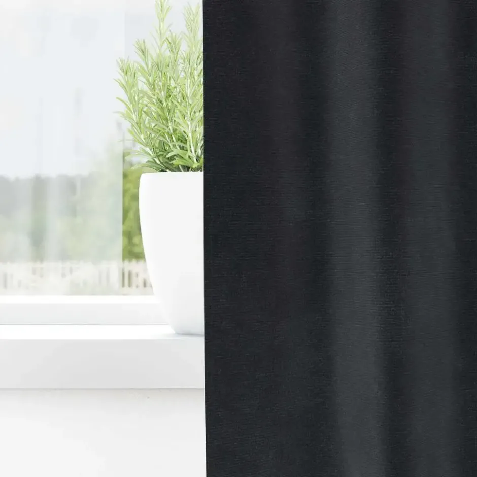 vidaXL Gordijnen - Verduisterend - Donkergrijs - 140x175 cm - Fluweel - 2 Stuks