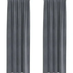 vidaXL Gordijnen - Verduisterend - Lichtgrijs - 140x260 cm - Fluweel - 2 Stuks