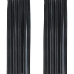 vidaXL Gordijnen - Verduisterend - Donkergrijs - 140x260 cm - Fluweel - 2 Stuks
