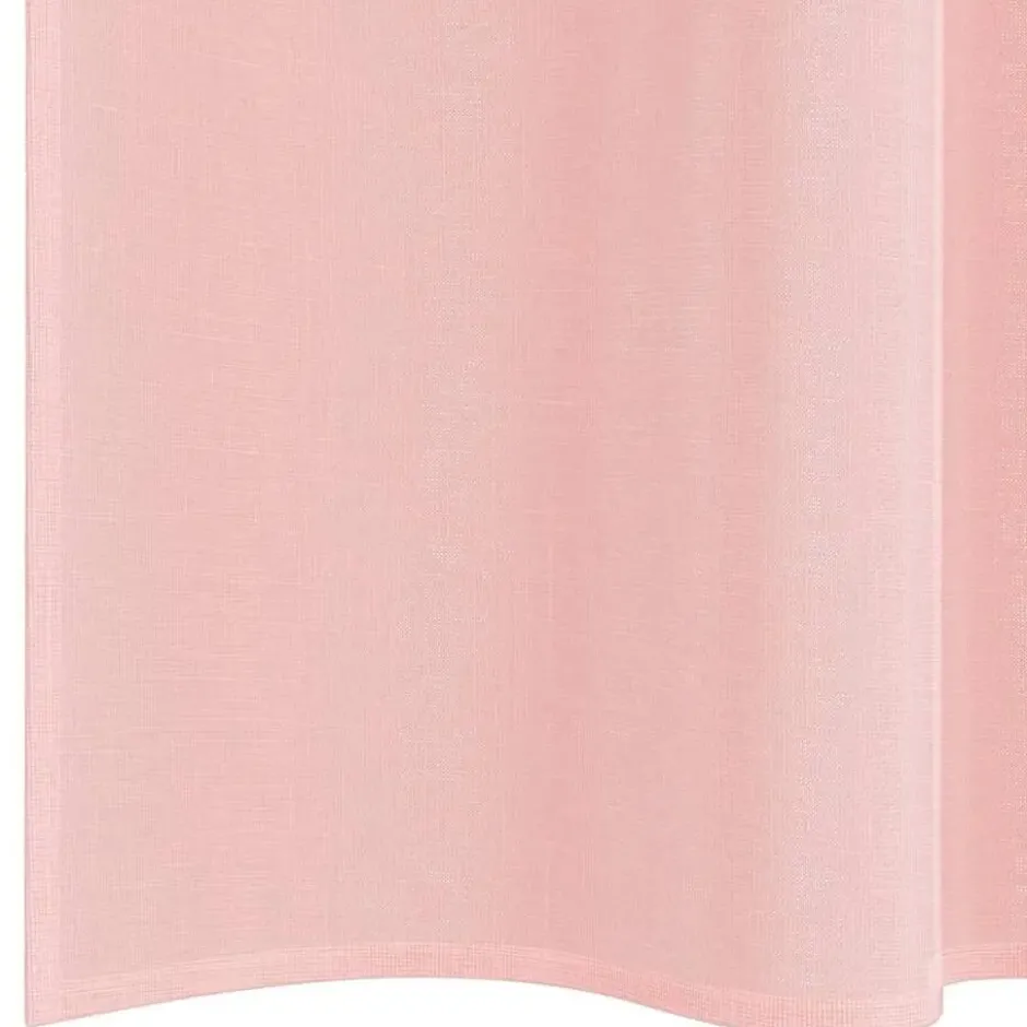 vidaXL - Gordijnen voile met roedezakken 2 st roze vitrage pure gordijn