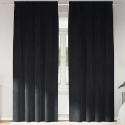 vidaXL Gordijne - Verduisterend - Zwart - 140x245 cm - Fluweel - 2 Stuks