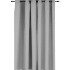 vidaXL - Gordijn - Grijs - Stof - 290 x 245 cm