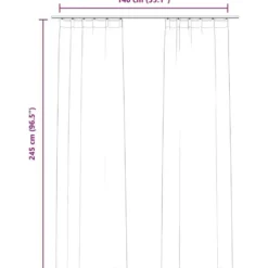 vidaXL - Gordijn - Roze - Fluweel - 140 x 245 cm - 2 stuks