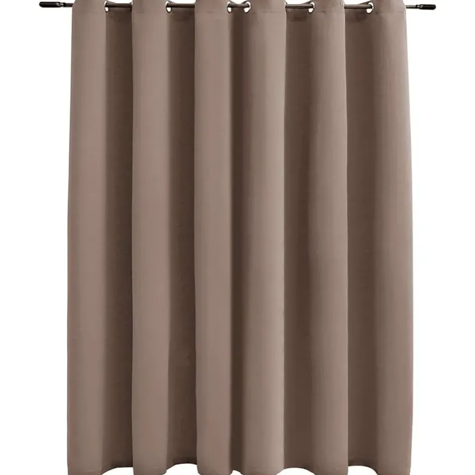 vidaXL - Gordijn - Taupe - Stof