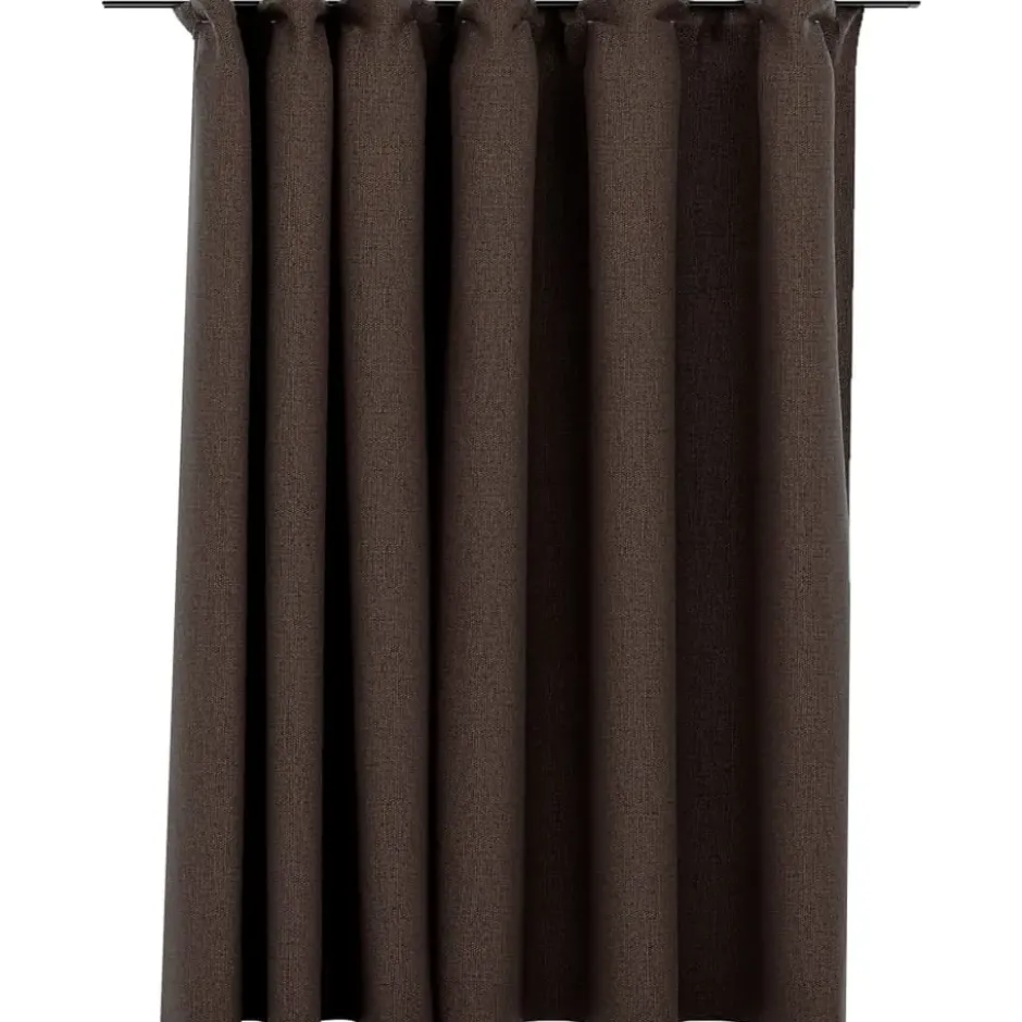 vidaXL - Gordijn - Taupe - Stof