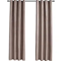 vidaXL - Gordijn - Taupe - Stof
