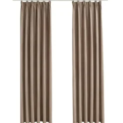 vidaXL - Gordijn - Taupe - Stof - 140 x 175 cm - 2 stuks