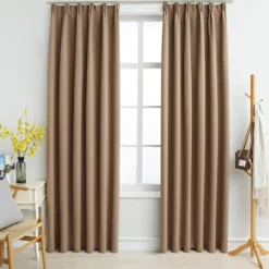 vidaXL - Gordijn - Taupe - Stof - 140 x 245 cm