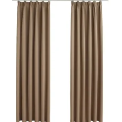 vidaXL - Gordijn - Taupe - Stof - 140 x 245 cm