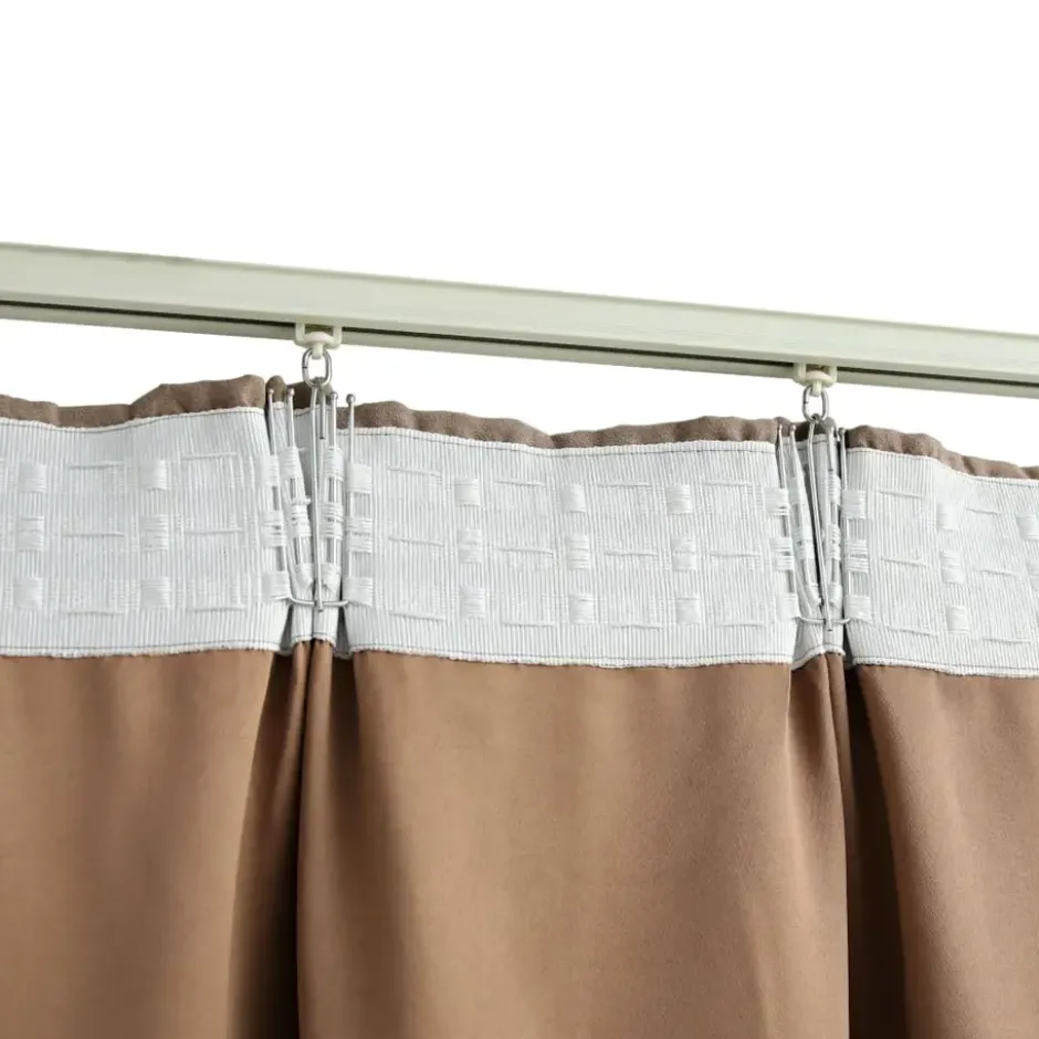 vidaXL - Gordijn - Taupe - Stof - 140 x 225 cm - 2 stuks