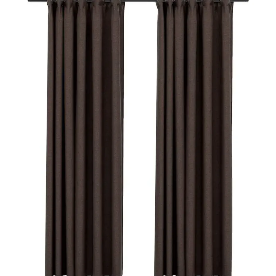 vidaXL - Gordijn - Taupe - Stof - 140 x 245 cm - 2 stuks