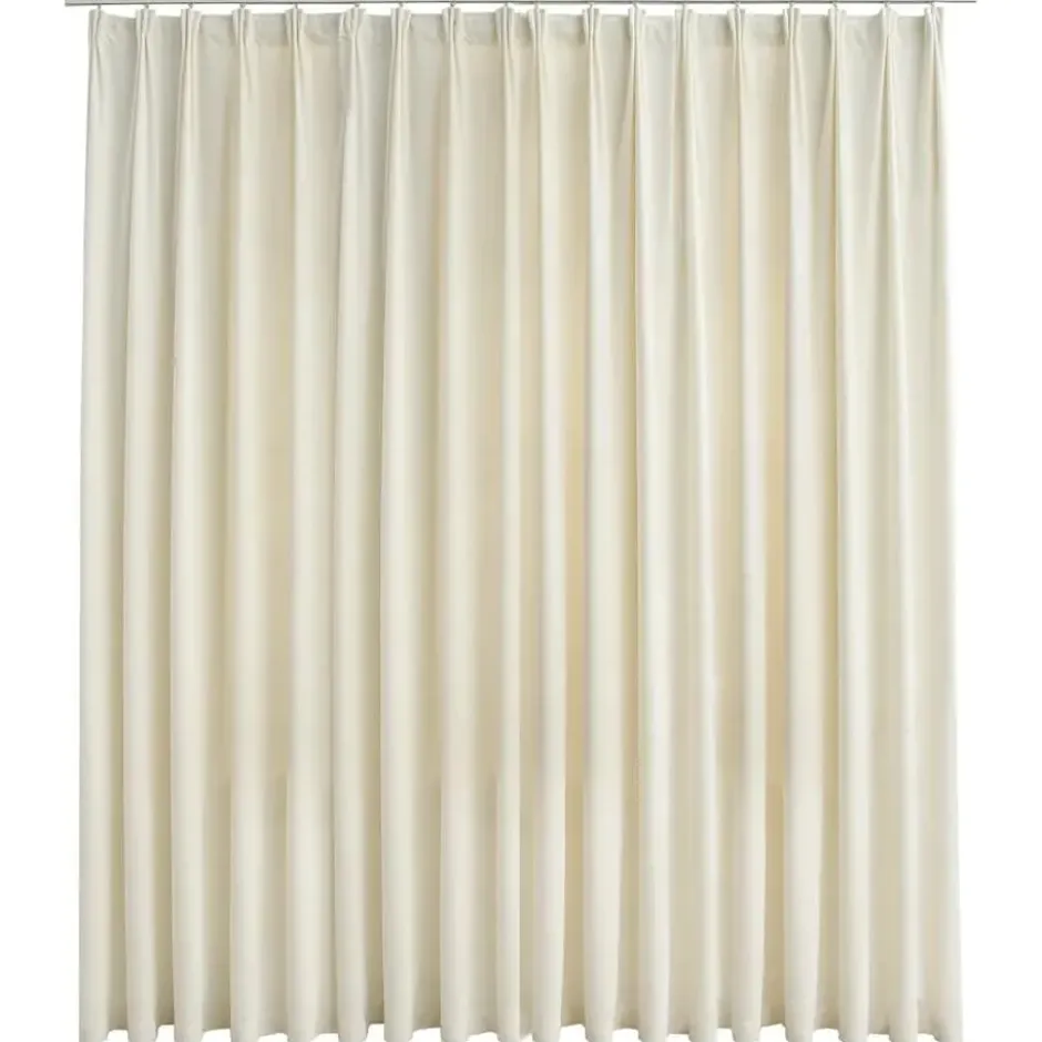 vidaXL - Gordijn verduisterend met haken - Crème - Fluweel - 290 x 245 cm