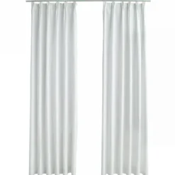 vidaXL - Gordijn - Wit - Stof - 140 x 245 cm - 2 stuks