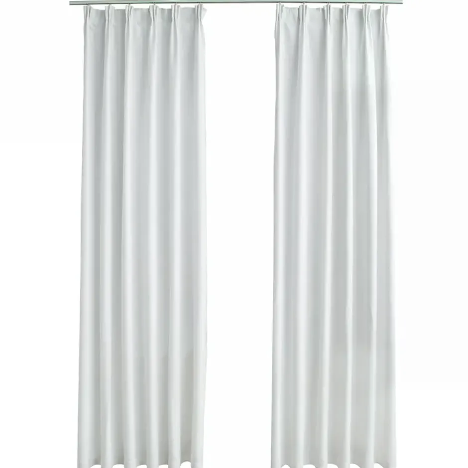vidaXL - Gordijn - Wit - Stof - 140 x 245 cm - 2 stuks