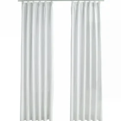 vidaXL - Gordijn - Wit - Stof - 140 x 225 cm - 2 stuks