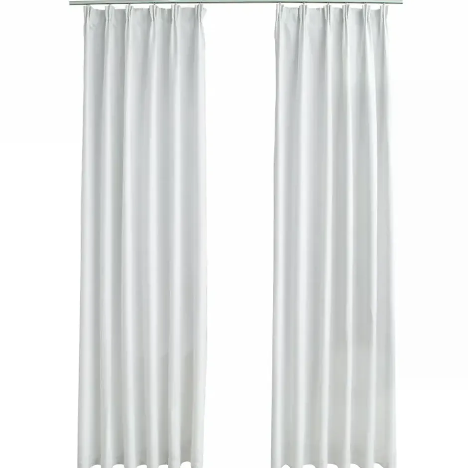 vidaXL - Gordijn - Wit - Stof - 140 x 225 cm - 2 stuks