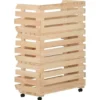 vidaXL - Groentetrolley - Bruin - Grenenhout - 57 x 30 x 80 cm