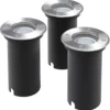 vidaXL - Grondspot - Zilver - Aluminium - 3 stuks