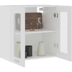 vidaXL - Hangkast Lyon - Wit - Bewerkt hout - 60x31x60 cm
