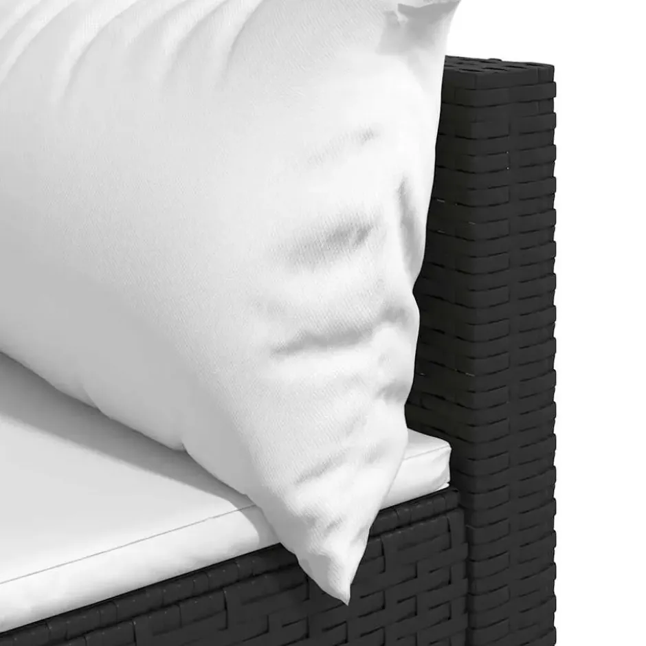 vidaXL - Hoekbank - Zwart - Poly rattan