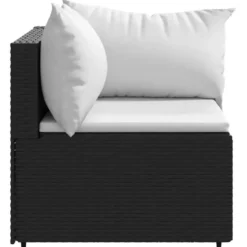 vidaXL - Hoekbank - Zwart - Poly rattan