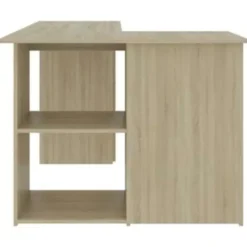 vidaXL - Hoekbureau - Bruin - Bewerkt hout