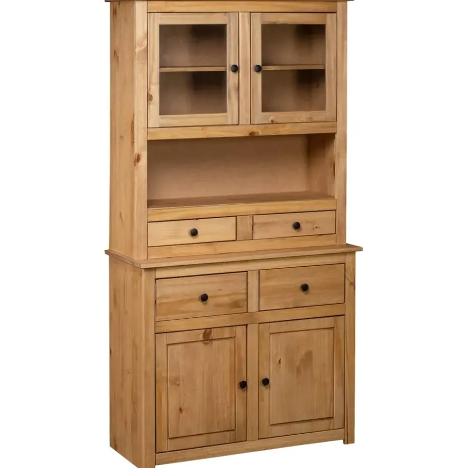 vidaXL - Hoge Kast - Bruin - Grenenhout
