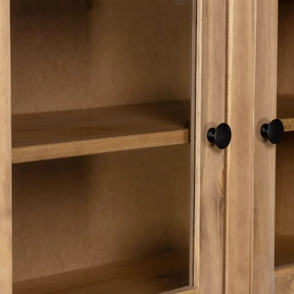 vidaXL - Hoge Kast - Bruin - Grenenhout