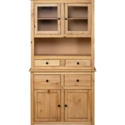 vidaXL - Hoge Kast - Bruin - Grenenhout