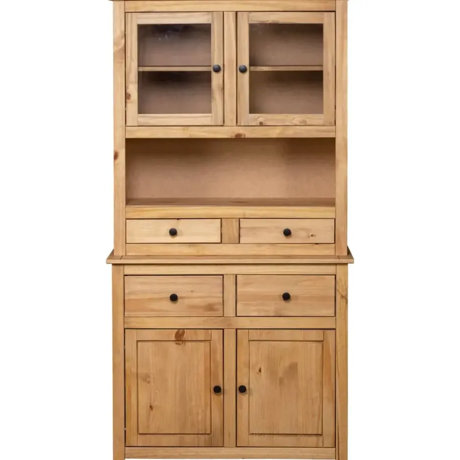 vidaXL - Hoge Kast - Bruin - Grenenhout