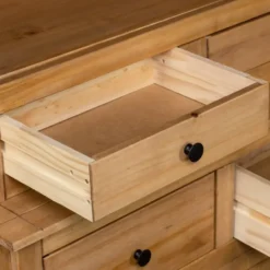 vidaXL - Hoge Kast - Bruin - Grenenhout