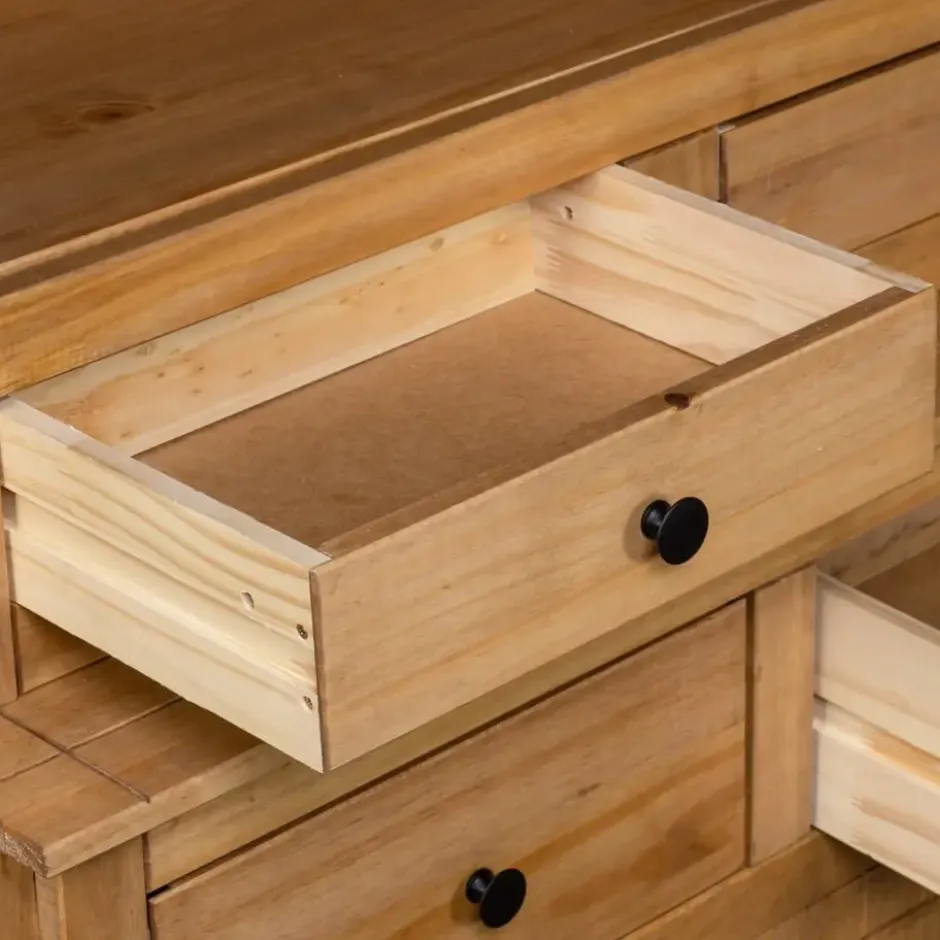 vidaXL - Hoge Kast - Bruin - Grenenhout