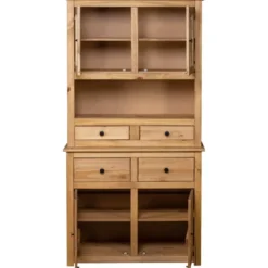 vidaXL - Hoge Kast - Bruin - Grenenhout