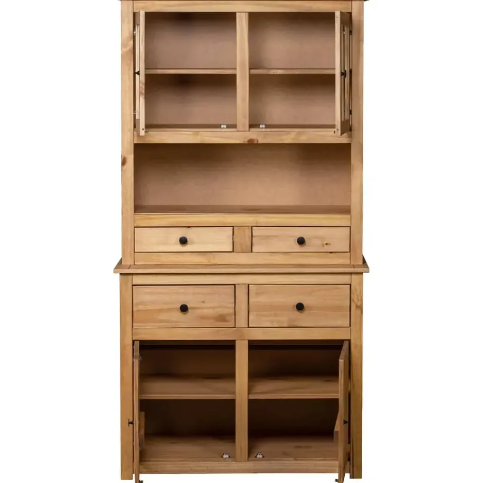 vidaXL - Hoge Kast - Bruin - Grenenhout
