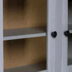 vidaXL - Hoge Kast - Grijs - Grenenhout